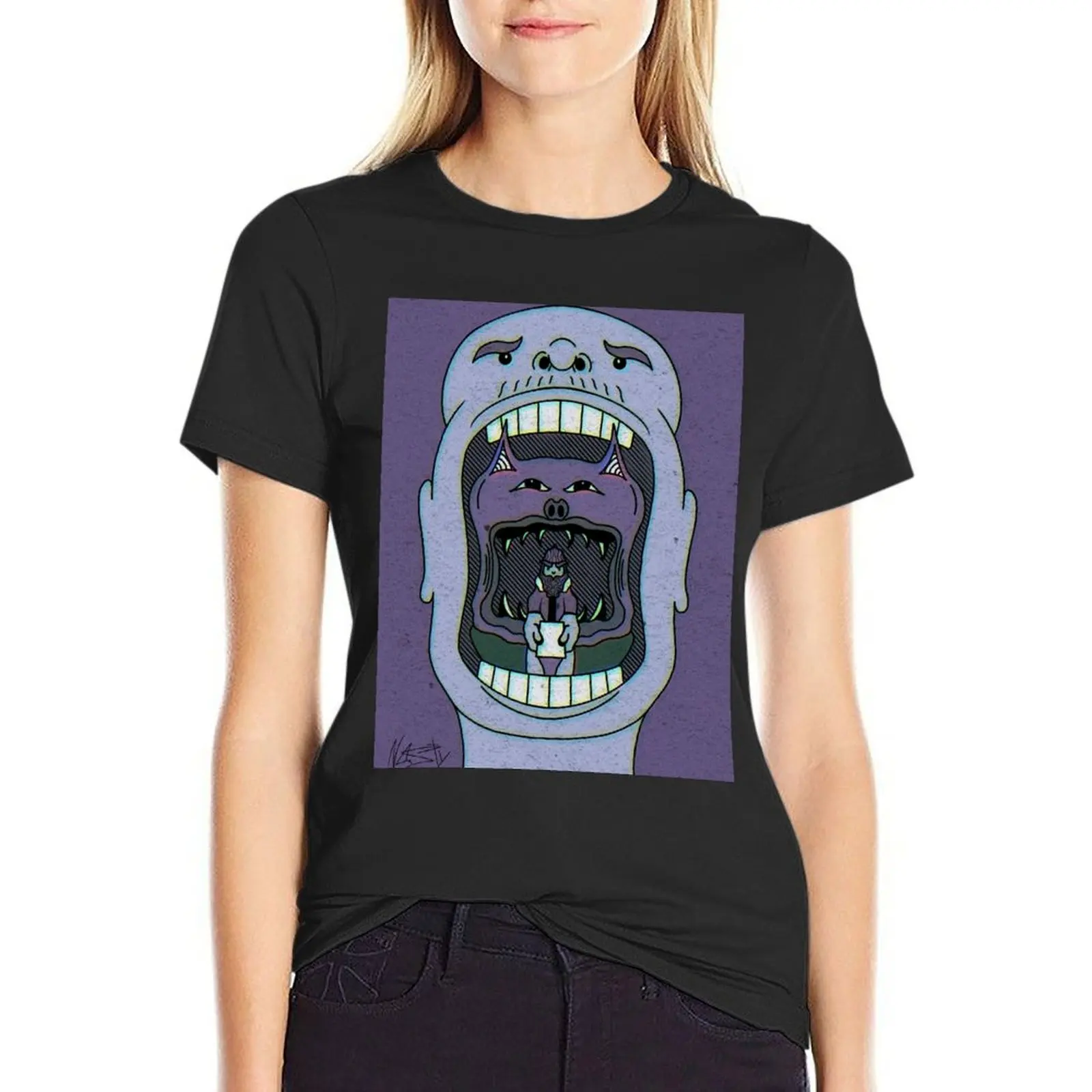 Open Wide - Purp T-Shirt customizeds tshirts woman