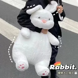 Giant Lazy Rabbit Plush Doll Soft Cute White Bunny Animal Toy Baby Sleep Pillow Kawaii Cushion Decor for Kids Girl Birthday Gift