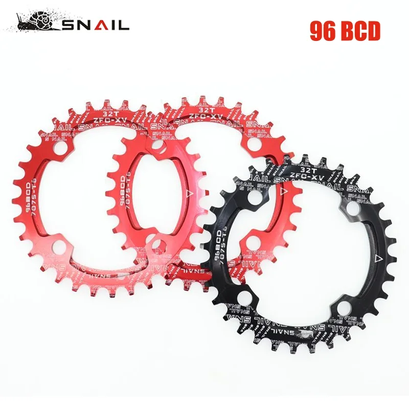 SNAIL Round Crown Bcd 96 32T 34T 36T 38T Chainring Single Crown Mtb for NX  X1 M4000 M4050 Monoplate Mtb Dish