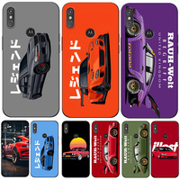 For Motorola Moto one power P30 NOTE Phone Case Soft Silicone Protective Black Tpu Case super cars cartoon