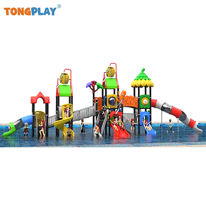 Factory Direct Sale Outdoor Recreation Large Swimming Pool Plastic Slide Price Park Kids Water Play Equipment