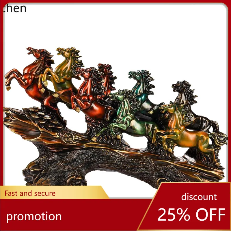 CZ Pure Copper Horse Ornament Eight Galloping Horses Home Living Room Office Decoration Gift