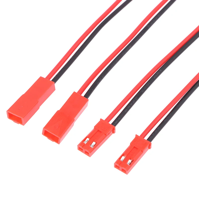 Conector macho y hembra JST de 10 piezas, 100mm, Cable de enchufe DIY, conectores de 2 pines, terminales para batería Lipo RC, coche, barco, Dron, avión