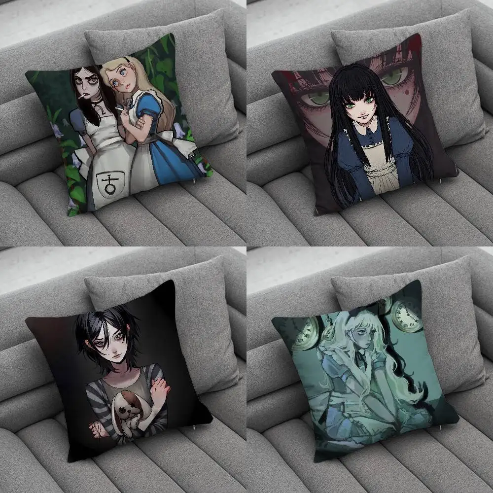 

A-Alice Game in M-Madness Pillow Case Pillowcase Home Sofa Cushions Car Cushions Pillowcover Office Pillowshell Pillow