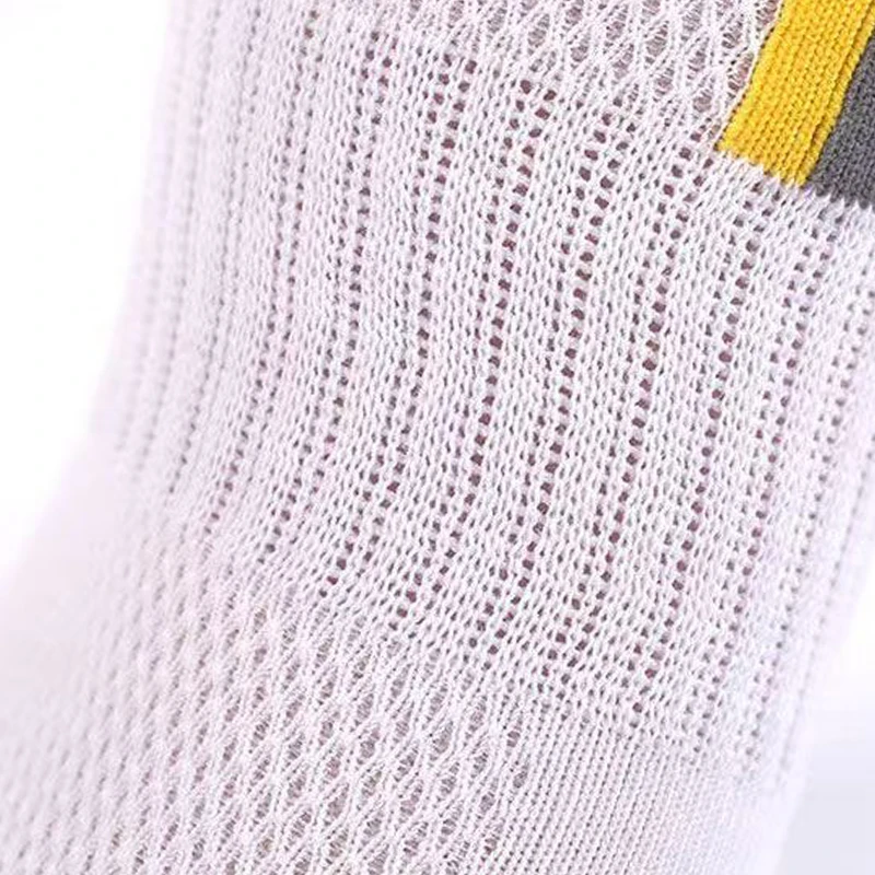 5pairs Men\'s Fashion Sports Socks, Striped Cotton Sweat Absorption Breathable Comfortable Ankle Socks