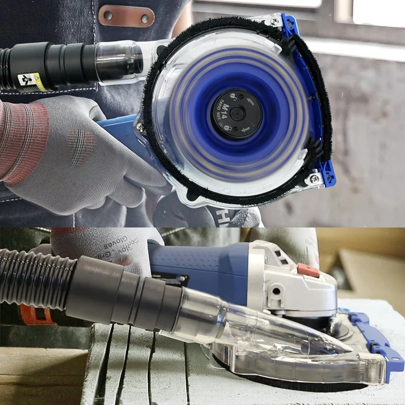 Descanso de poeira para rebarbadora de 5 polegadas e 4-1/2 polegadas, policarbonato transparente universal para moagem de superfície