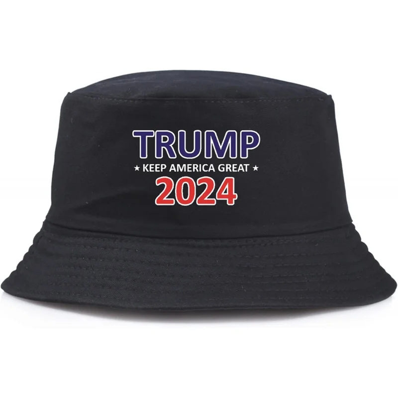 

Men's and Women's Sports and Leisure Fashion Donald Trump Saves the American Flag Again in 2024 MAGA Fisherman's Hat Black