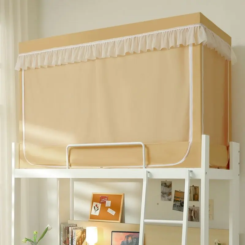 Blackout Mosquito Net Dormitory Student Shading Bed Curtain with Frame for Boys and Girls Upper Berth and Lower Bunk Tent Canopy