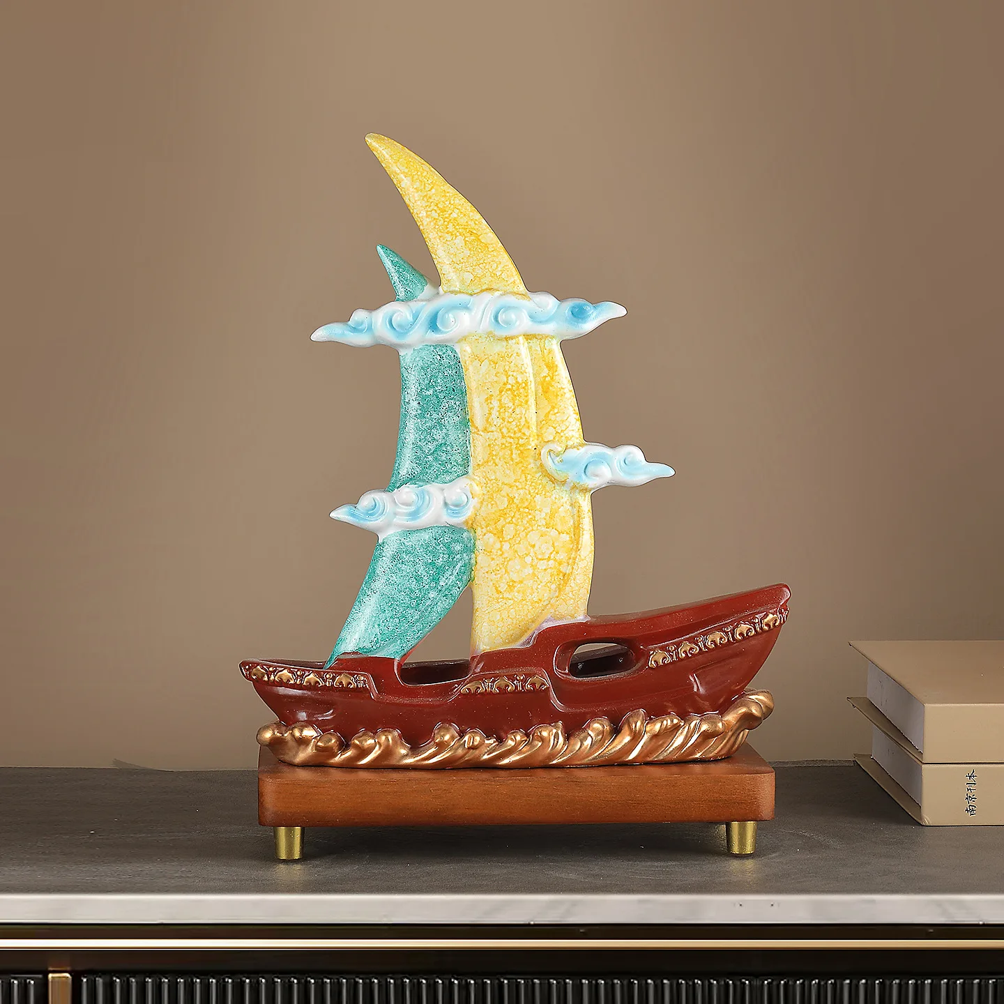 Smooth sailing for CX, sailing office ornaments, leading high-end living room decoration, housewarming, opening gift