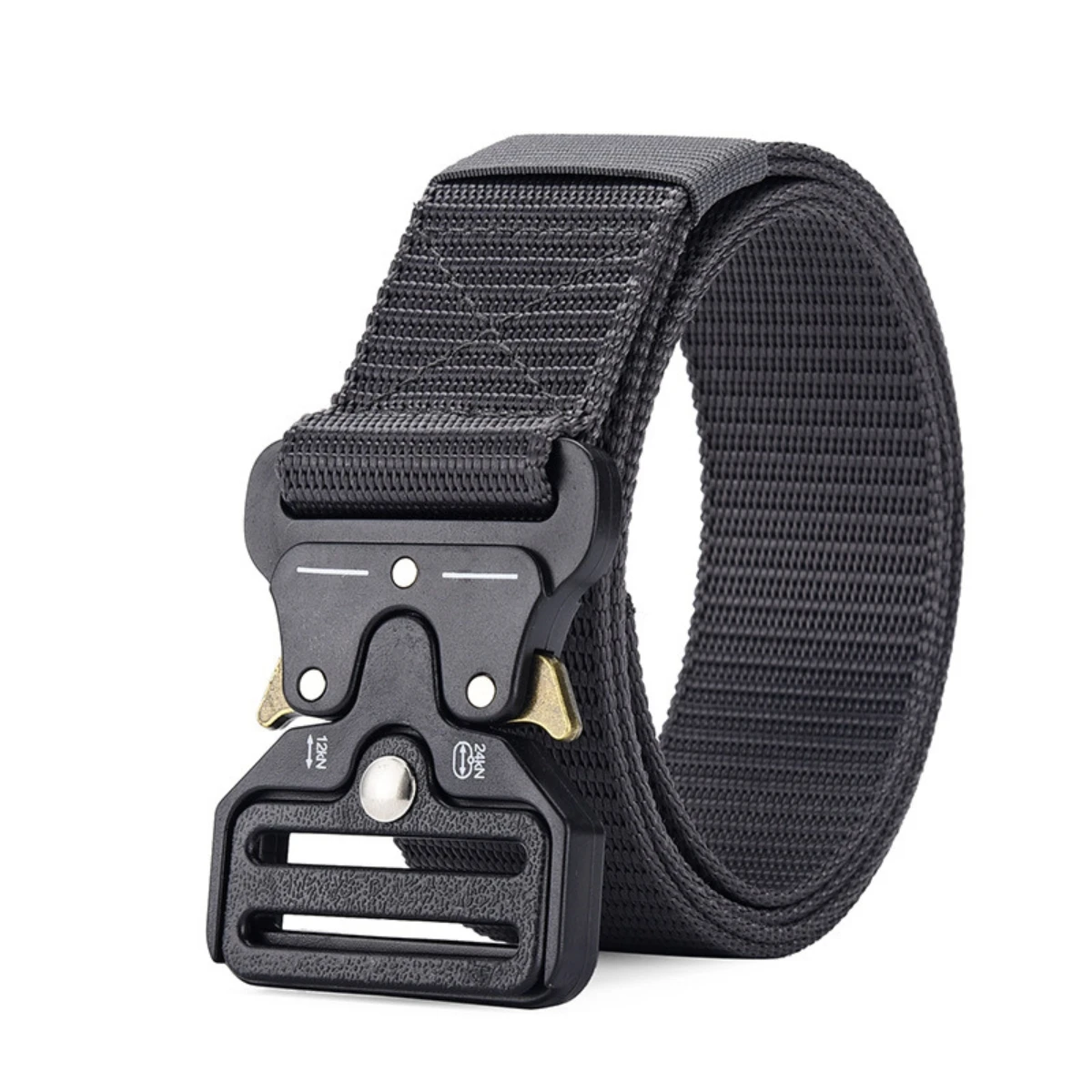 Golden Ears Plastic Buckle Tactical belt men's multifunctional military fan canvas belt outdoor faux nylon training waist belt