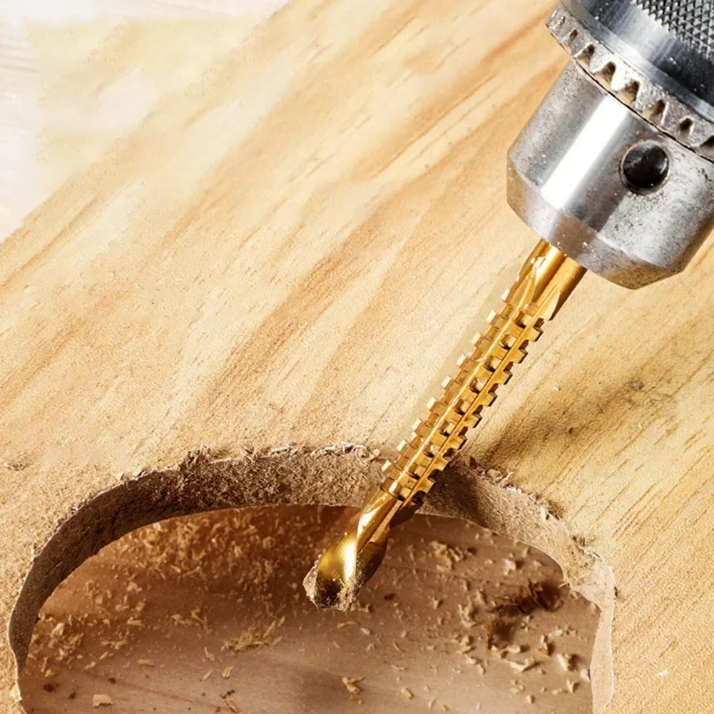 1 PC HSS Twist เจาะ Bits 3-8mm Serrated เซาะร่องตัดเกลียวเจาะสําหรับไม้โลหะพลาสติกตัดเจาะ Slotting เครื่องมือ