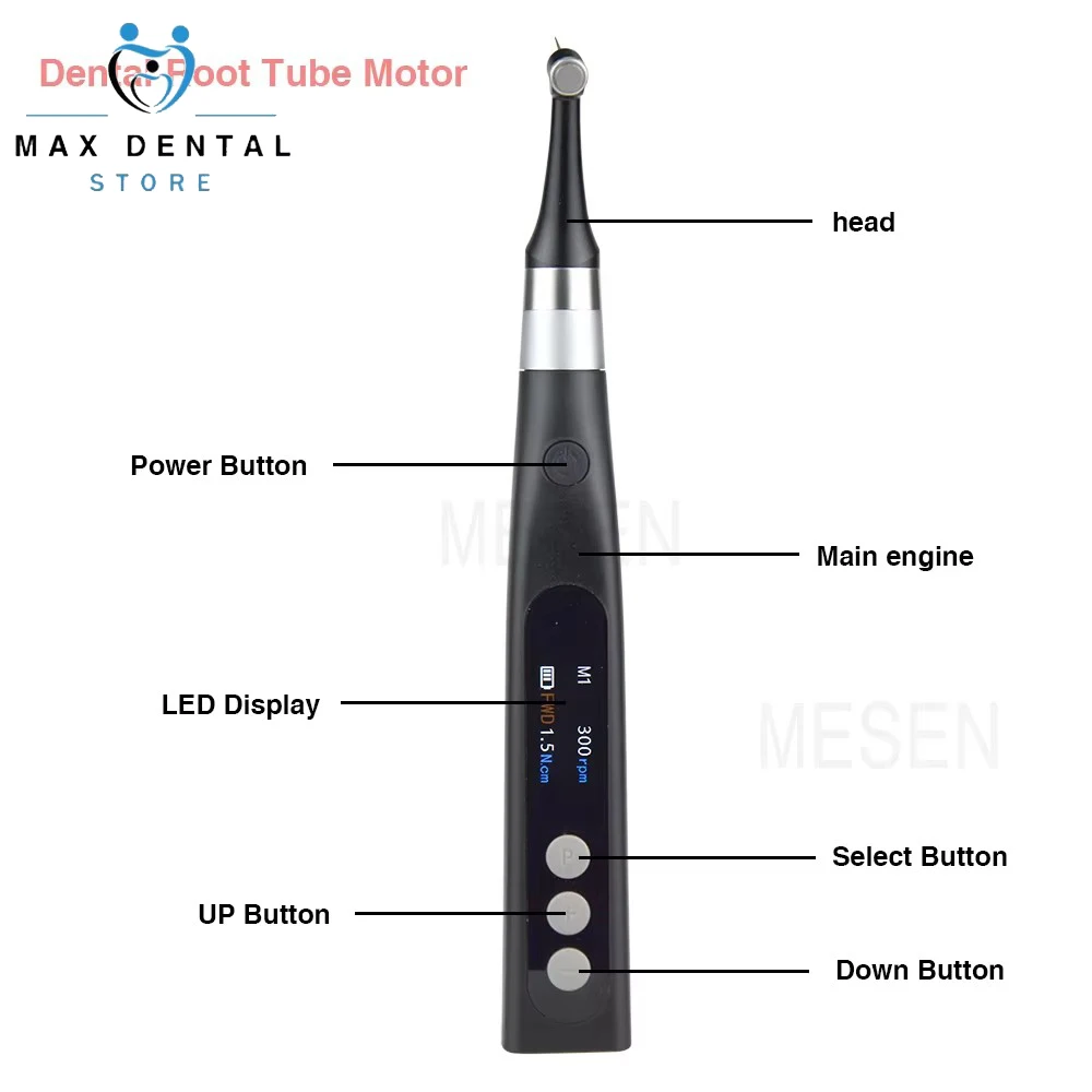 根管歯内モーター,高トルク,LEDディスプレイ,9つの速度モードを繰り返し使用できる歯科用ツール