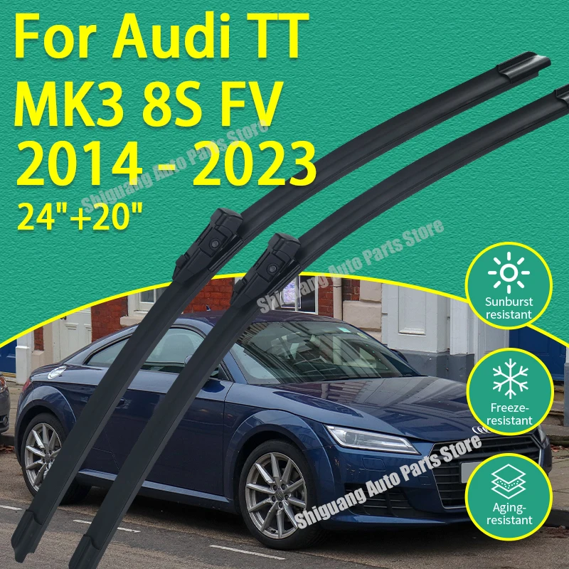 

Front Silicone Coating Wipers for Audi TT MK3 8S FV 2014 - 2023 Car Wiper Windshield Windscreen Blades Accessories 2015 2016