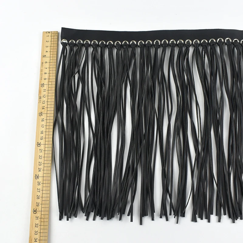 

1Meter 30cm Faux Leather Fringe Tassels Lace Trim Decorative Trimmings Stitching Curtain Clothes Fringes DIY Sewing Accessories