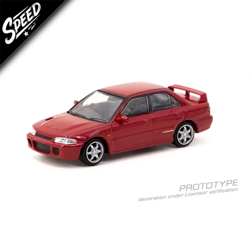 TW 1:64 Lancer GSR Evolution Red Diecast Diorama Коллекция моделей автомобилей Миниатюрные игрушки Tarmac Works