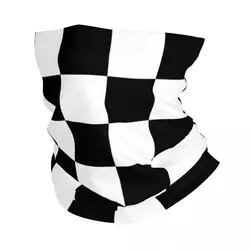 Masque Balaclavas à carreaux pied-de-poule, bandana à carreaux noir et blanc, écharpe à col merch, GaClaSillitoe Tartan