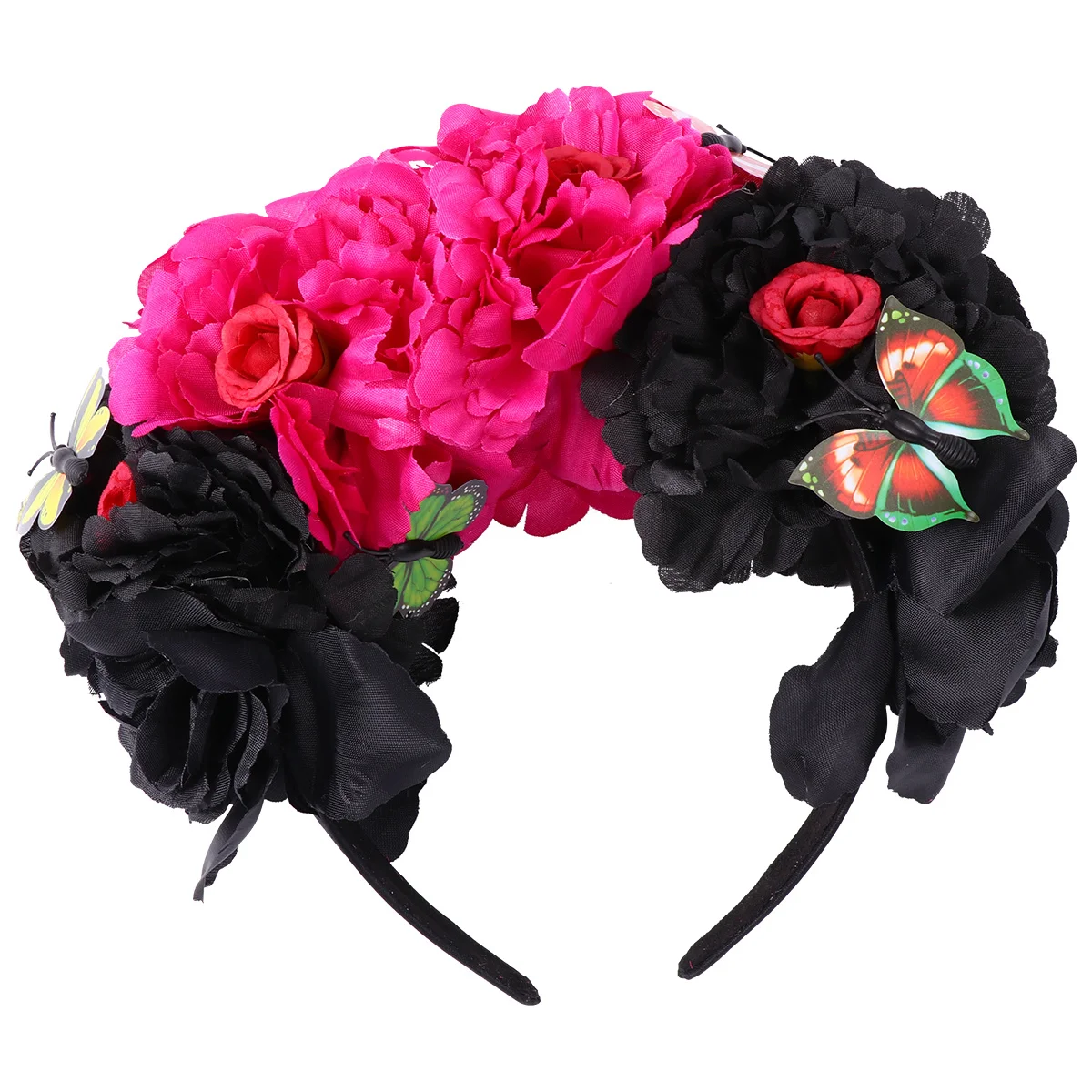 

Butterfly Flower Headband Lightweight Comfortable Halloween Headdress Cosplay Party Photography Props Fashion Hair Accessories