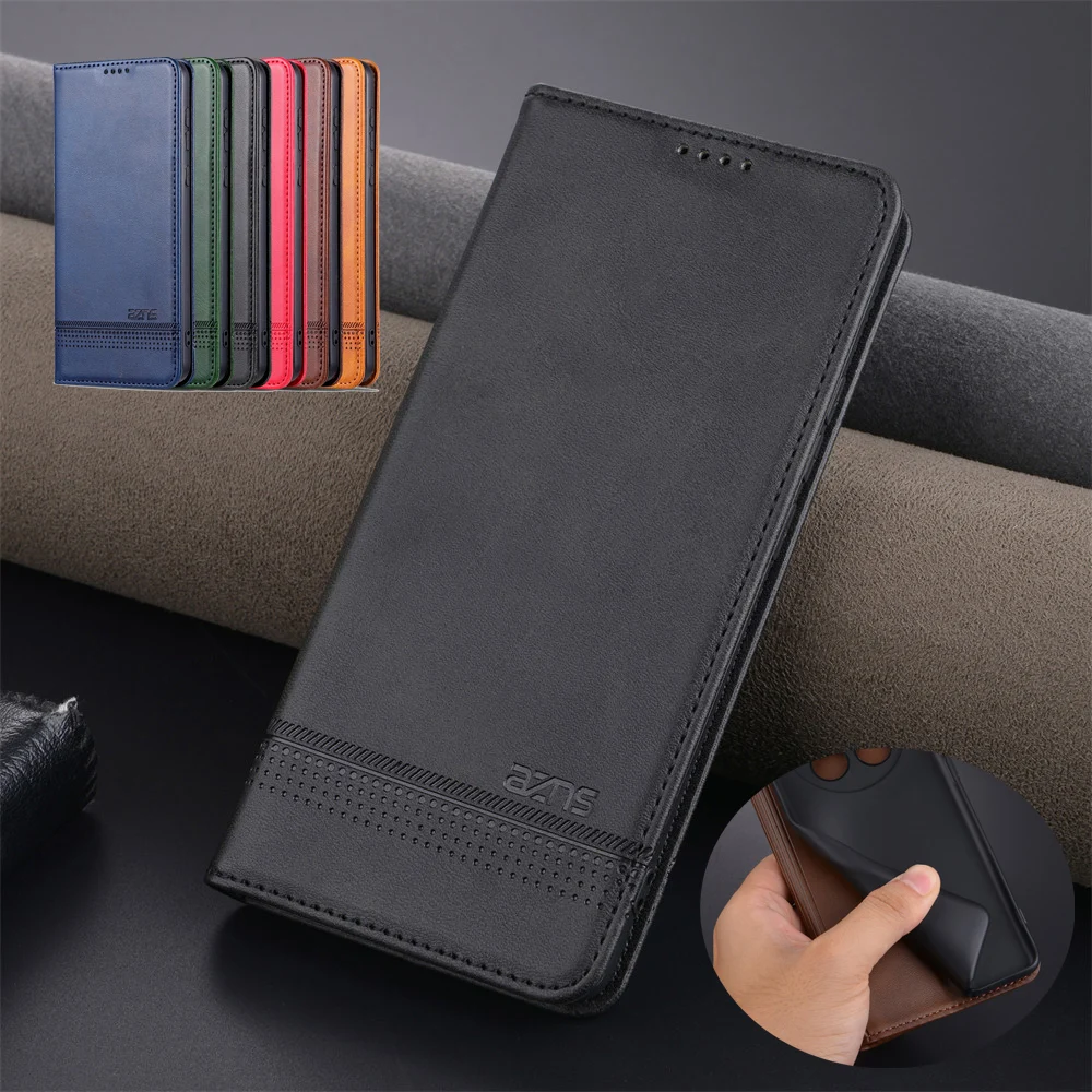 Card Slot Leather Case For Xiaomi Redmi Note 13 Pro 5G Drop Protection Phone Cover Funda For Redmi Note 13 Pro Version Чехол