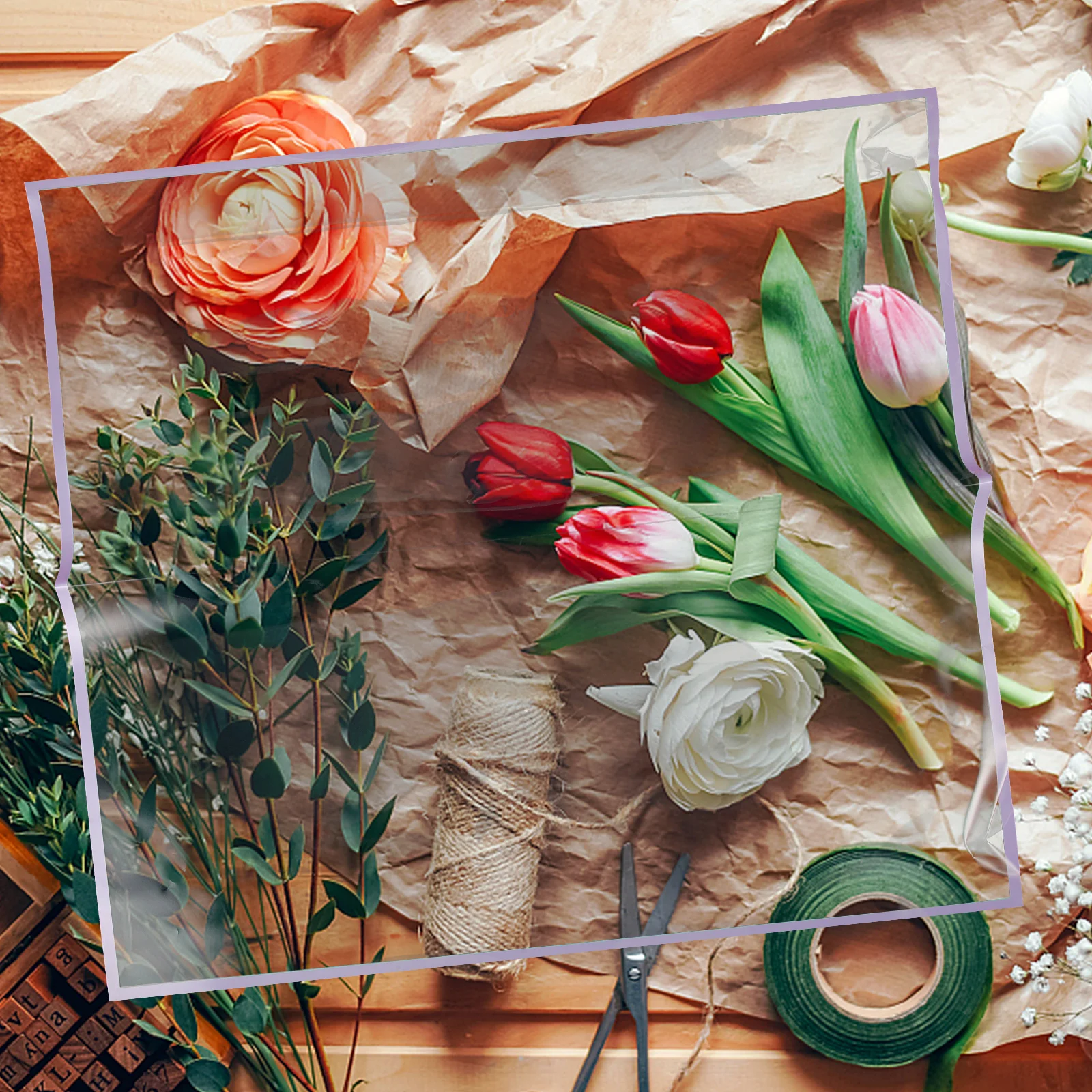 

20 Sheets Clear Cellophane Wrap Paper Decorative Wrap for Flower Bouquet Gift Packing Packaging Gift Packing Paper