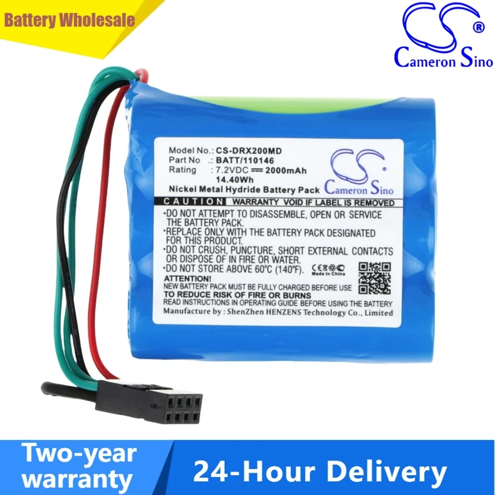 Ni-MH Battery for Drager 7.2V 2000mAh Compatible Models: Oxylog 2000,Microvent,Oxylog 2000 Ventilator