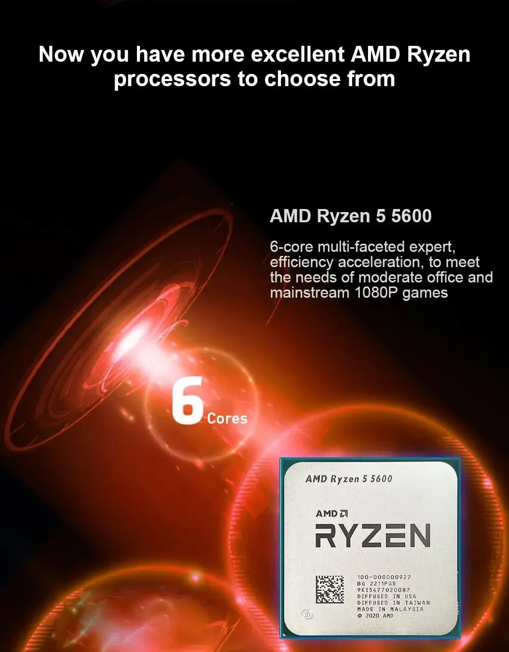 

AMD Ryzen 5 3500X 6-Core 6-Tread Compatible with B450 motherboard AM4 4.1GHz 65W 7NM L3=32M R5 3500X DDR4 but no without fan