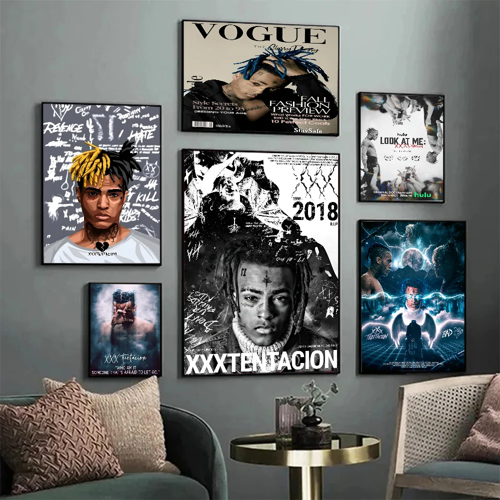 XXXTentacions 17 Rapper  Classic Vintage Posters Vintage Room Home Bar Cafe Decor Nordic Home Decor