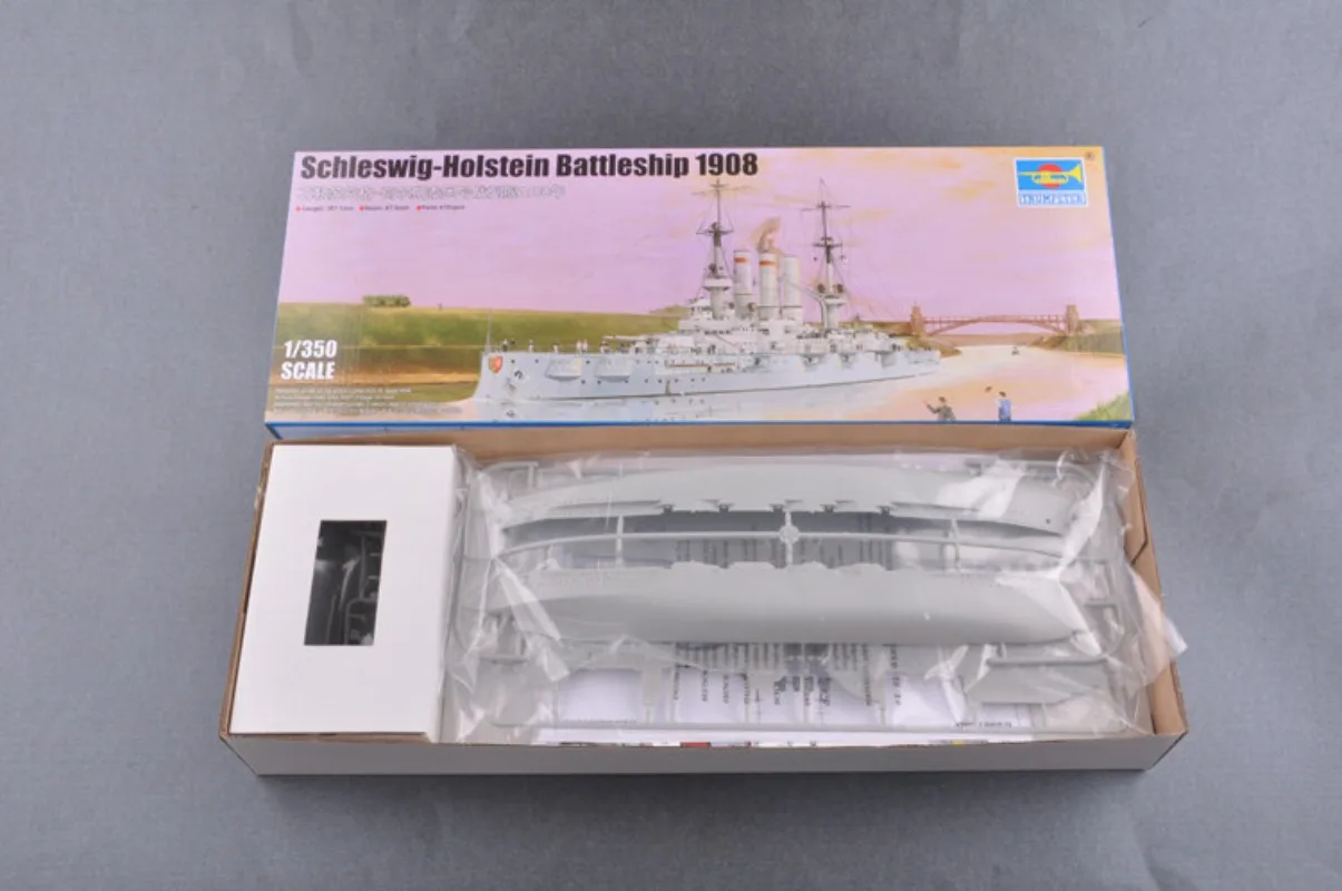 Trumpeter TRU05355 1/350 SMS Schleswig-Holstein,1908 Battleship Plastic Model kit, Various