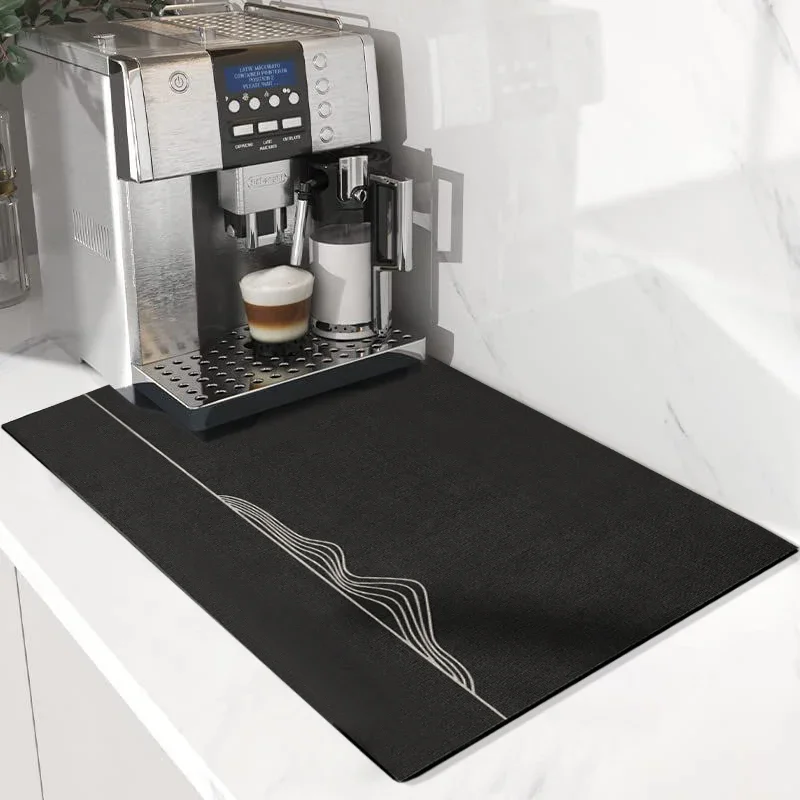 Modern Kitchen Drain Pad Absorbent Drying Mat Dinnerware Placemat Coffee Bottle Rugs Non-slip Quick Dry Rug Kitchen Supllies