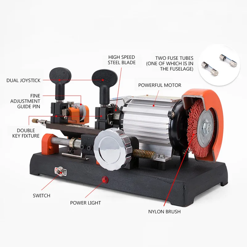 Key Cutting Machine Manual Fine-tuning Guide Pin Steel Fixture Locksmith High-speed Knife Key Copying Machine 2ASA