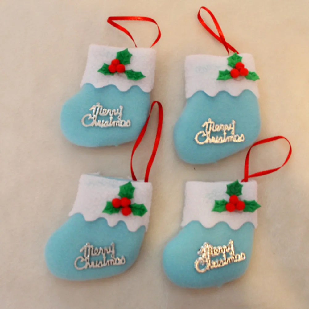 

6Pcs Mini Socks Hanging Ornaments Festive Christmas Tree Decorations Lovely Premium Crafted Pendants for Home Office Cafe Xmas