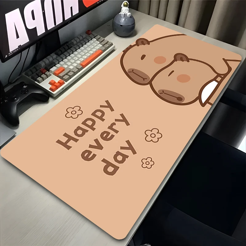 Mouse Pad Capybara Gamer Mousepads Big Gaming Mousepad Large Keyboard Mat Waterproof Desk Pad For Computer Laptop Mouse Pads