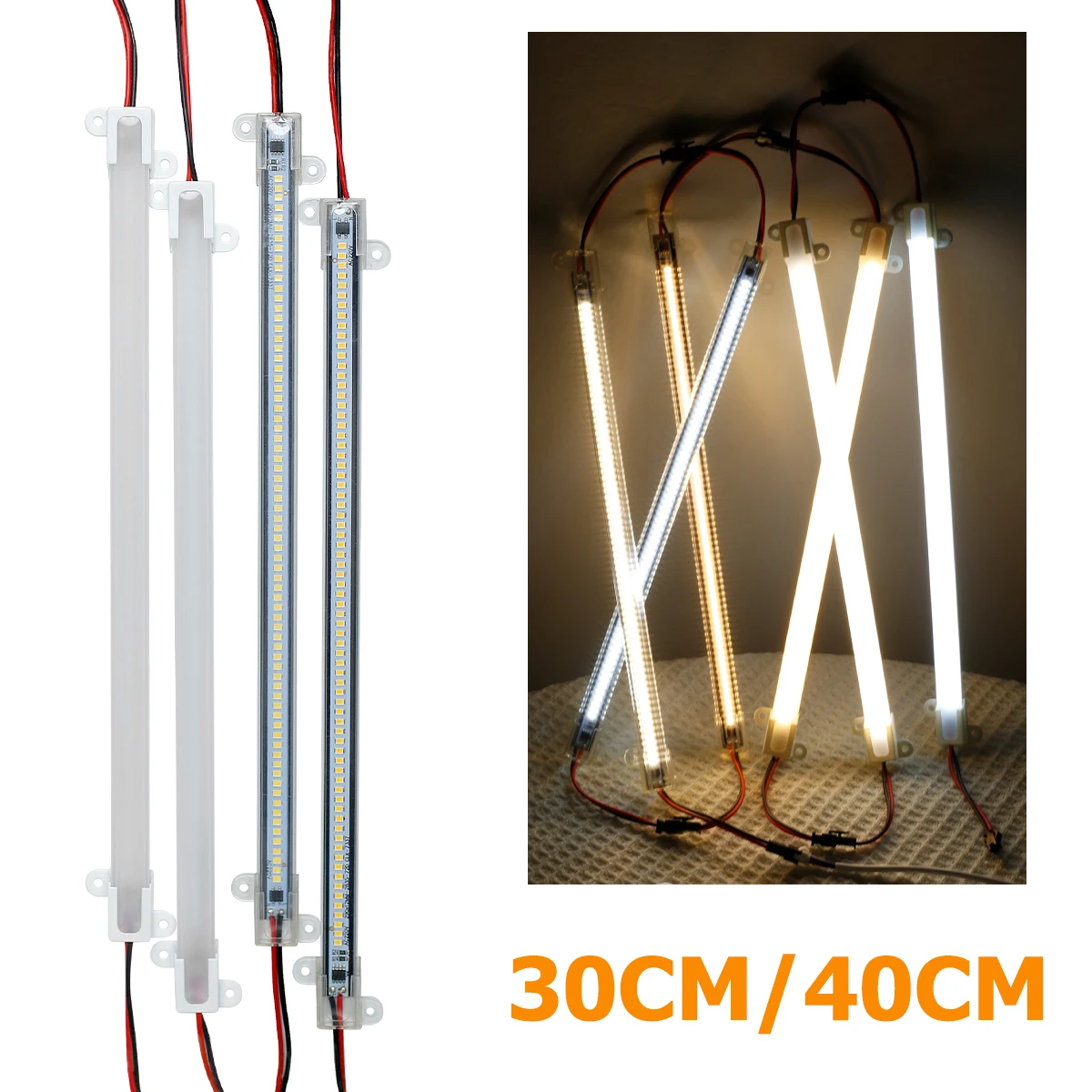 

30CM/40CM Led Tube Light Bar Lights Kitchen Home Lamp Bright White Brightness 220v High Section Window 3000K/4500K/6500K