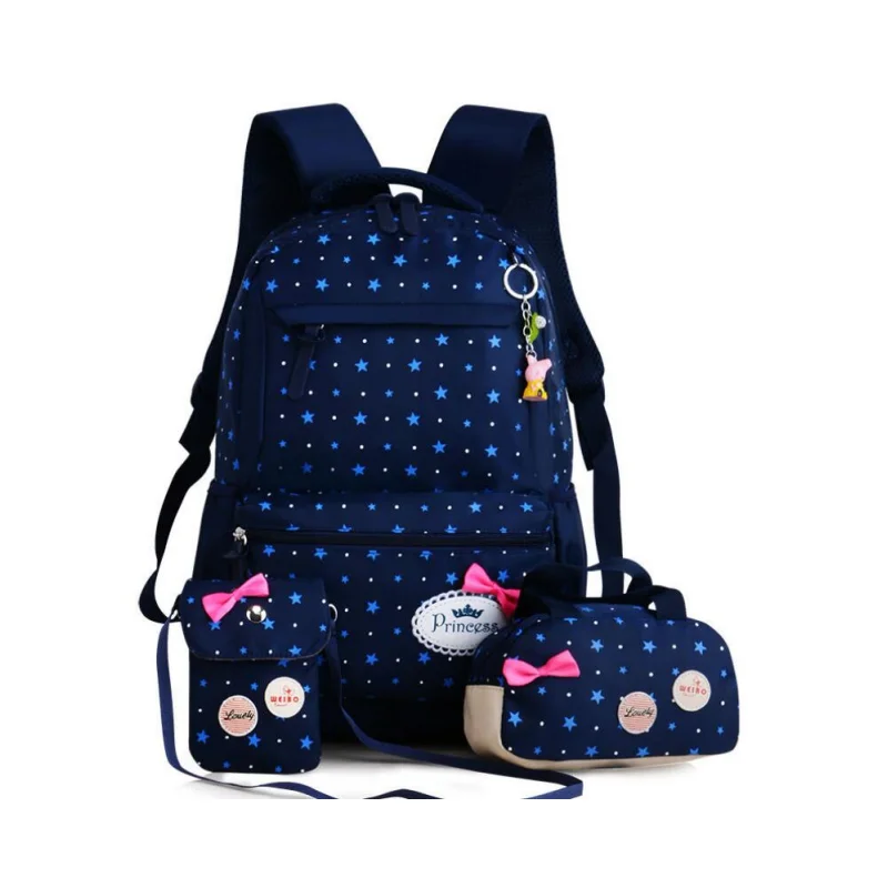 3PCS Primary School Student Bookbags Orthopedic Satchel for Girls Teenagers Boys Backpack Kids Daily Rucksack Mochila Escolar