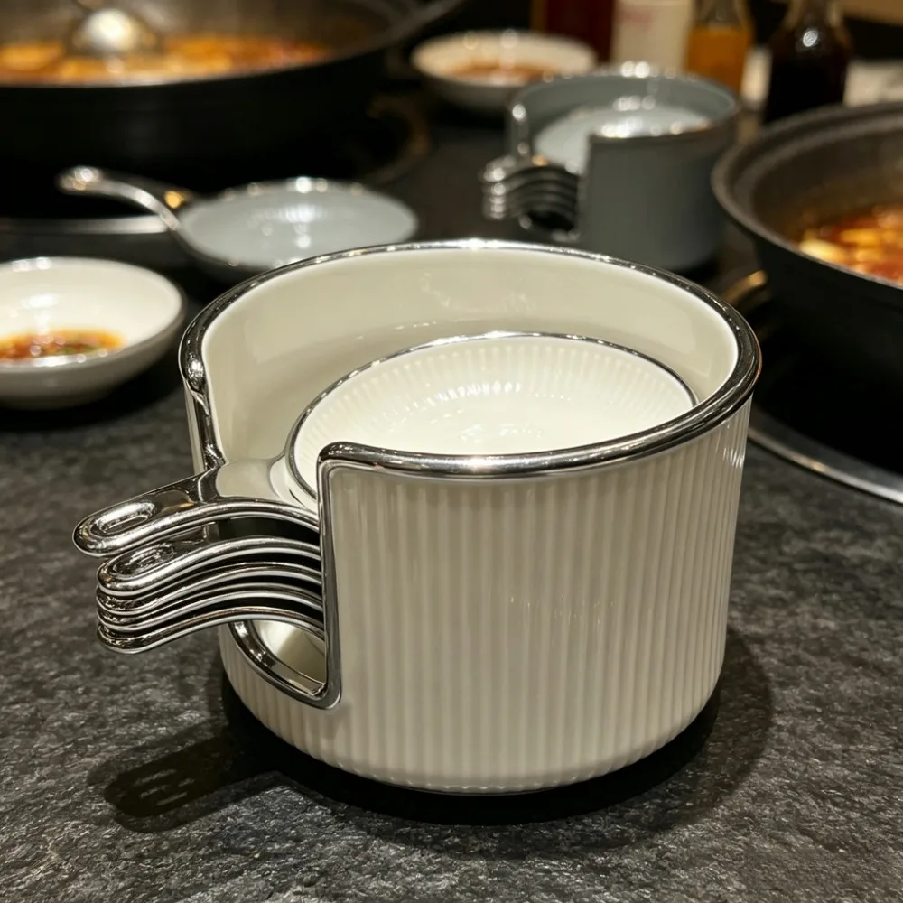 Light Luxury Dipping Dish Seasoning Plate Soy Sauce Vinegar Saucer Hot Pot Sauce Bowl Ceramic Storage Dish Kitchen Tableware