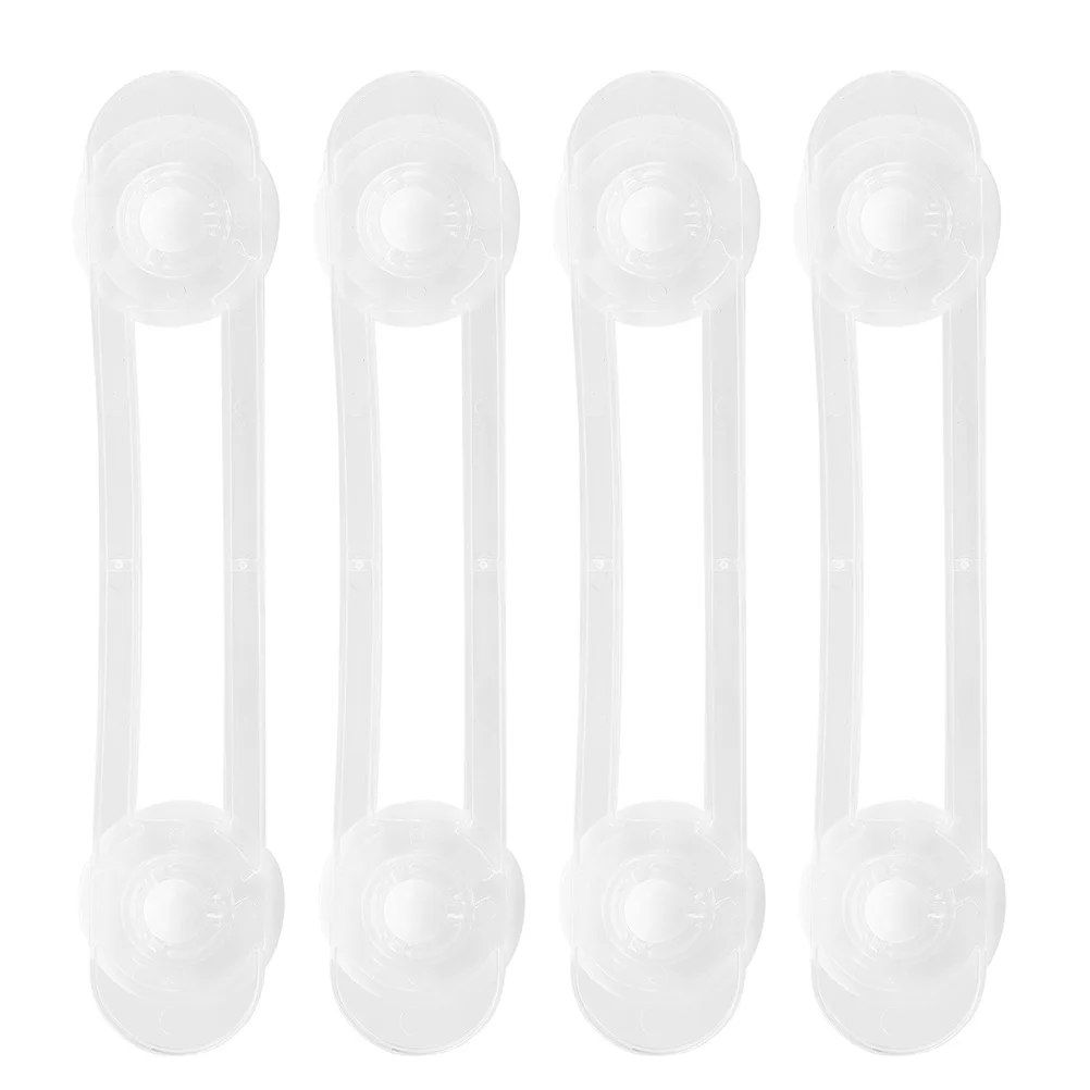 

4Pcs Transparent Flexible Childproof Safety Locks Baby Cabinet Drawers Anti-Pinch Latch Refrigerator Door Lock Babyproof Home