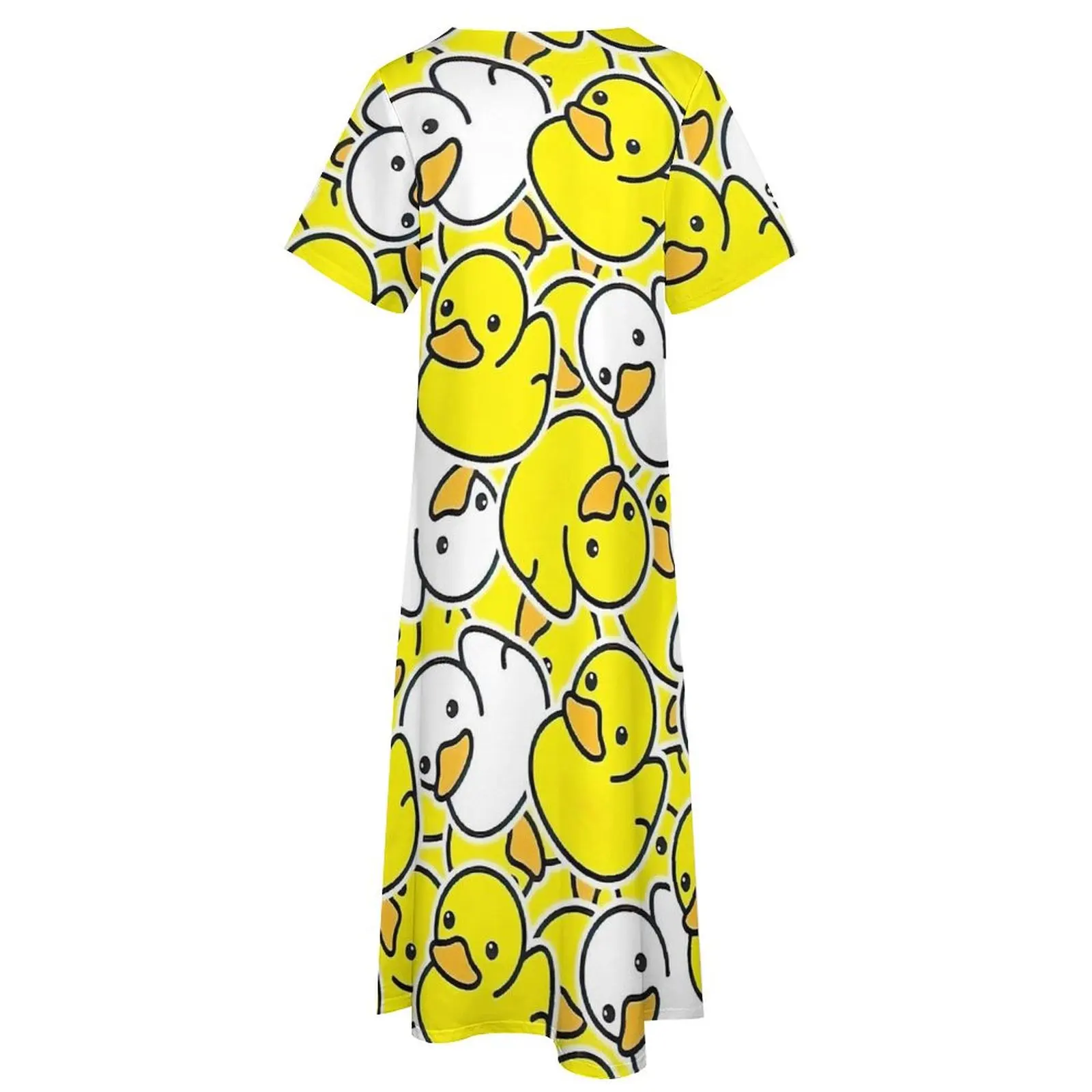 Rubber Ducks Float Dress Spring  Street Fashion Boho Beach Long Dresses Ladies Night Club Maxi Dress Gift Idea