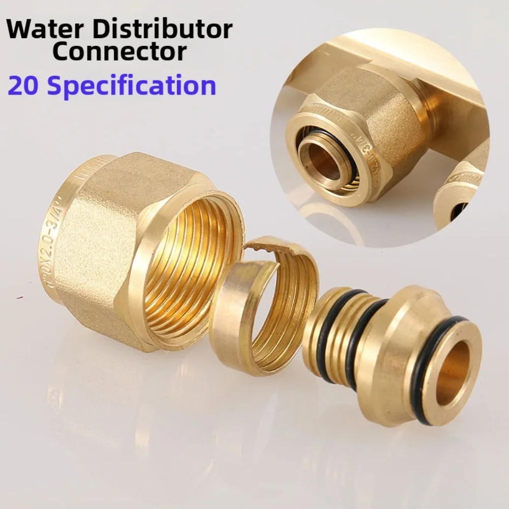 1 مجموعة مقسم المياه الحرارية الأرضية مع 1/2 3/4 بوصة 16/20 Unions النحاس تحت أنابيب التدفئة الأرضية المشتركة أجزاء الأجهزة الفاصل المياه #5