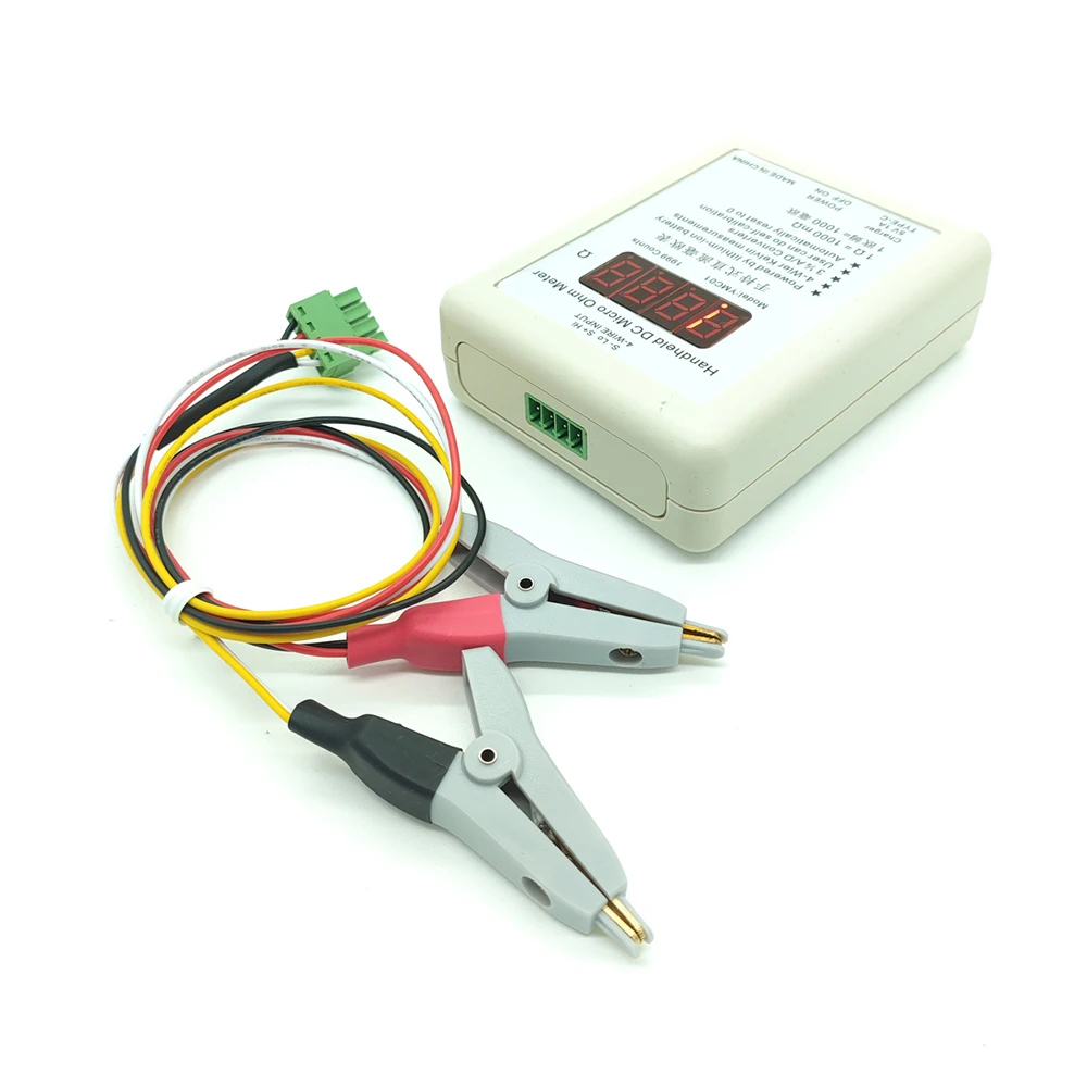 Imagem -04 - Handheld dc Ohm Meter Baixa Resistência Tester Pode Carregar Quatro Fios Kelvin Medição Ymc01