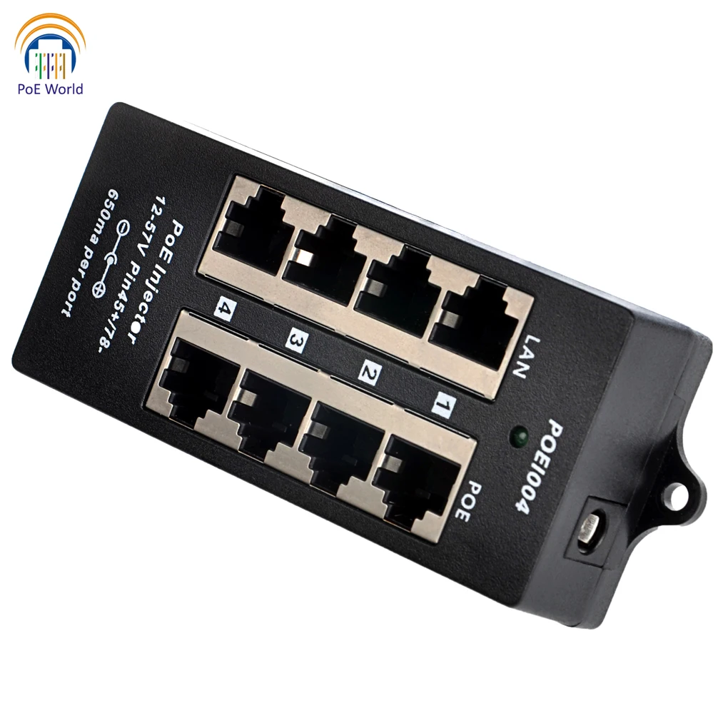 POE العالم 4 ميناء محول تغذية الطاقة عبر شبكة إيثرنت 10/100/1000 ميغابت في الثانية PoE لوحة التوصيلات 802.3af Midspan حاقن ل 24 فولت السلبي MikroTik Unifi #4
