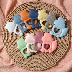 1PCS  Silicone Baby Teether Toys Customized Cartoon Fox Teether Rodent Baby Healthy Chewing Toys Nursing Gifts Baby Accessories