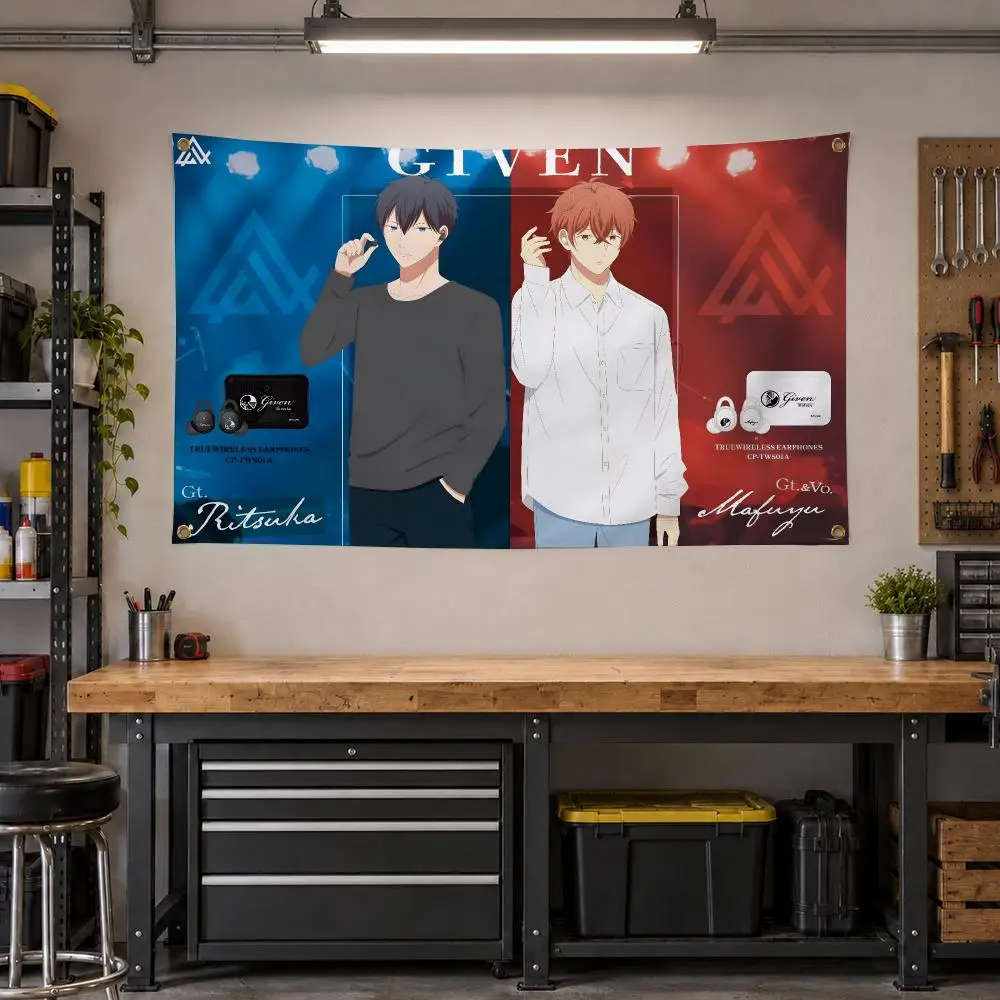 Anime Given Music Romance Flags Personalized Banner Flag Room Dorm Camping Picnic Garage Bar Outdoor Wall Decor