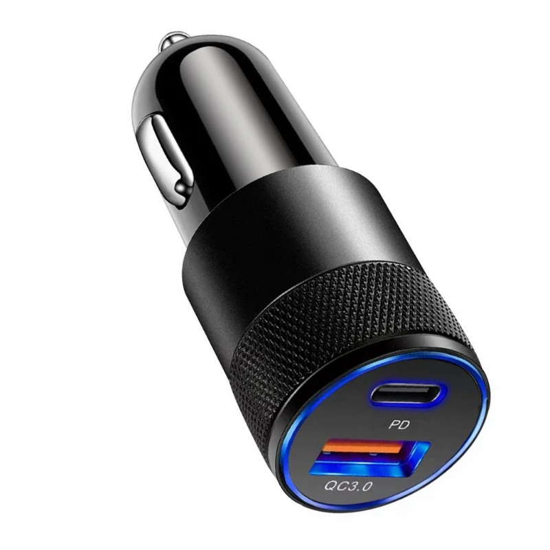 USB C 차량용 충전기 어댑터 담배 라이터 USB 충전기 QC3.0 3.1A 충전