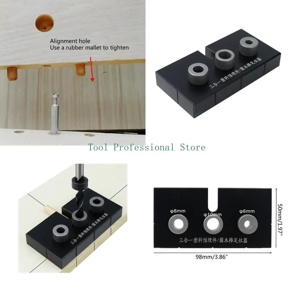 57qf-universal-3-in-1-doweling-jig-kitpocket-hole-jig-localizador-guia-perfuracao-para-gabinete