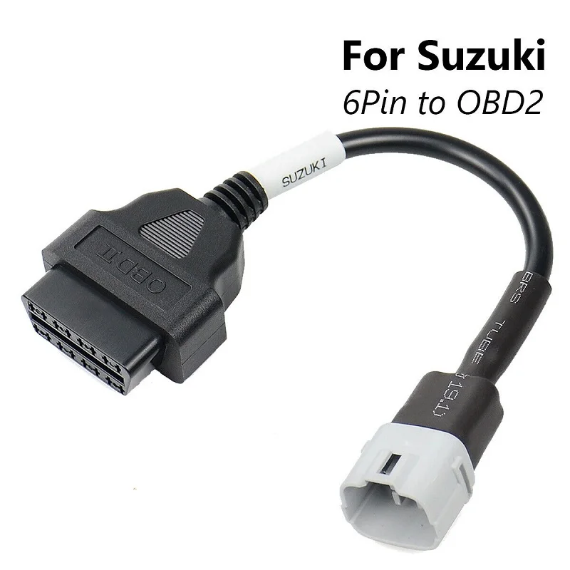 Cable de diagnóstico OBD para motocicleta Suzuki, adaptador de escáner OBD2 de 6 pines a 16 Pines, 1 piezas