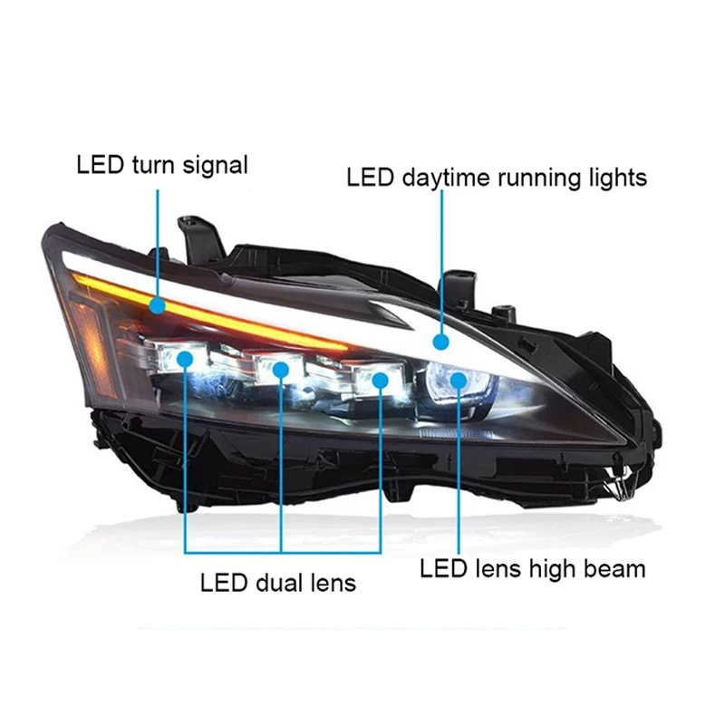 Accessories for Lexus CT200h LED Headlight 2013-2017 CT200 Head Lamp Drl Projector Lens Car Styling