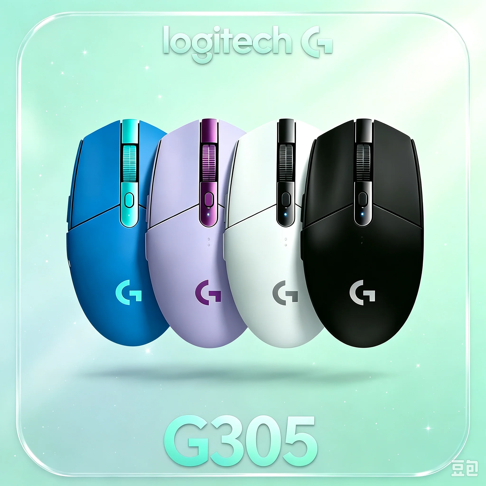 Logitech G305 LIGHTSPEED Wireless Gaming Mouse, HERO 12000 DPI Optical Sensor, 6 Programmable Buttons, 250h Battery Life, Lightw
