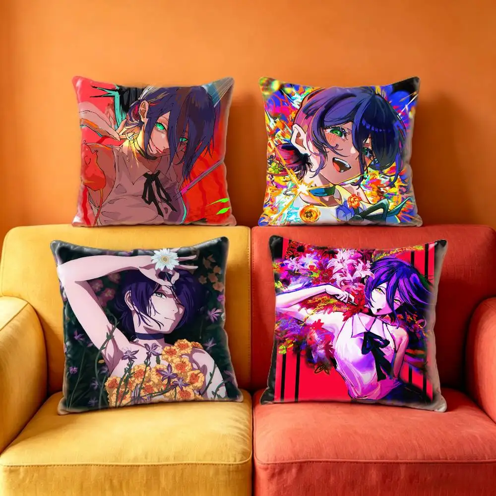 Best Girl Hybrid Reze  Pillow Case Sofa Living Room for Bedroom car Headboard Backrest Cushion Square Cushion Nap Time