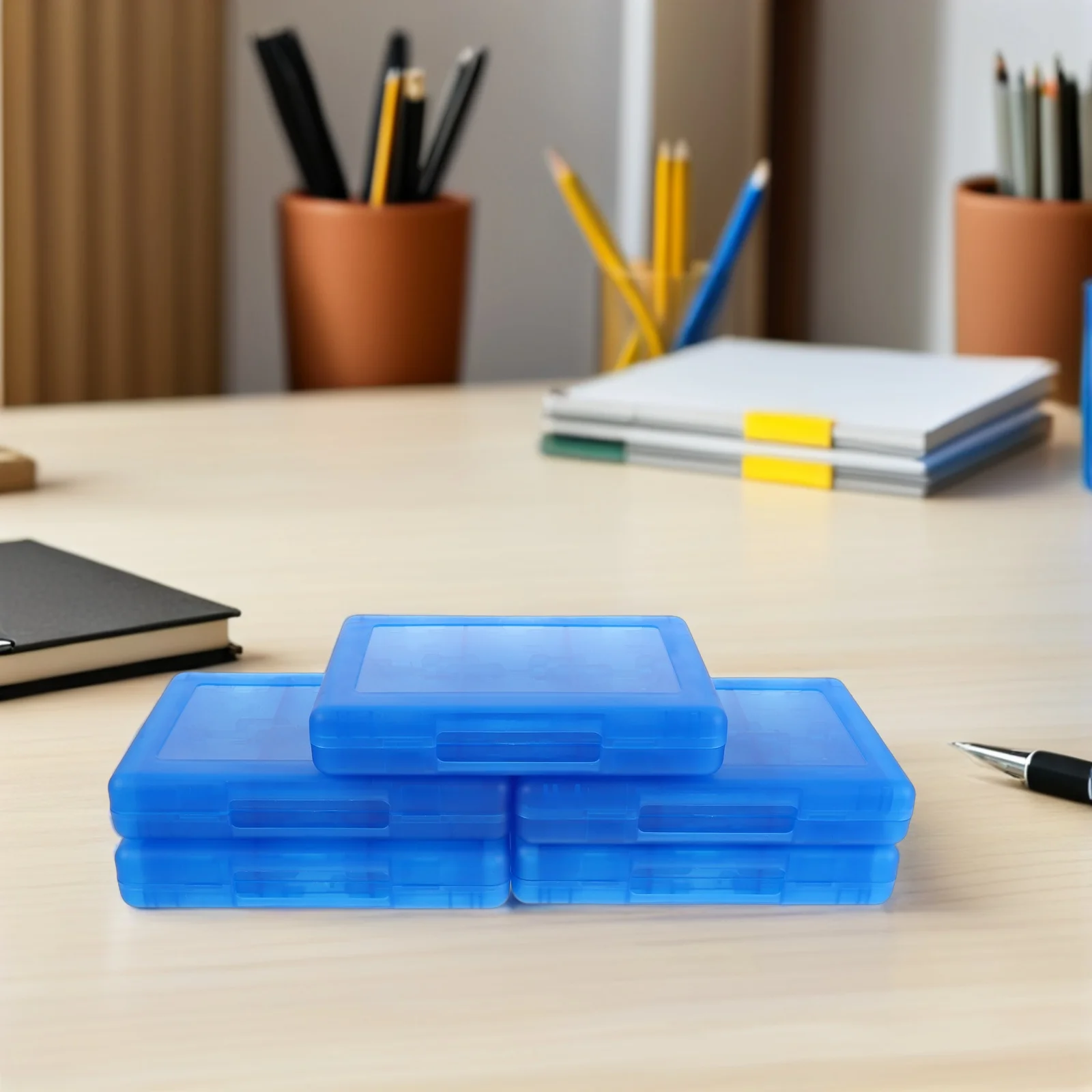 

5 Pcs Game Card Storage Box Trading Organizer Hard Plastic Playing Case Holder Pp