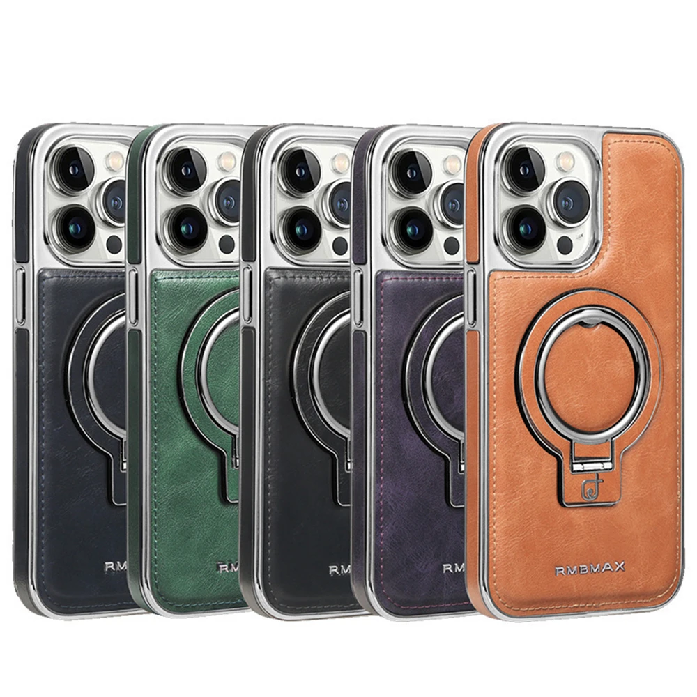 Magnetic Business Leather Phone Case for iPhone 16 Pro Max 14 13 12 11 15 Pro Max Kickstand Shockproof Cover