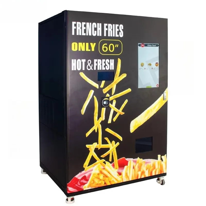 مصنع شاشة تعمل باللمس رقائق البطاطس آلة بيع البطاطس المقلية الذكية التلقائي آلة بيع الوجبات السريعة عملة تعمل #4
